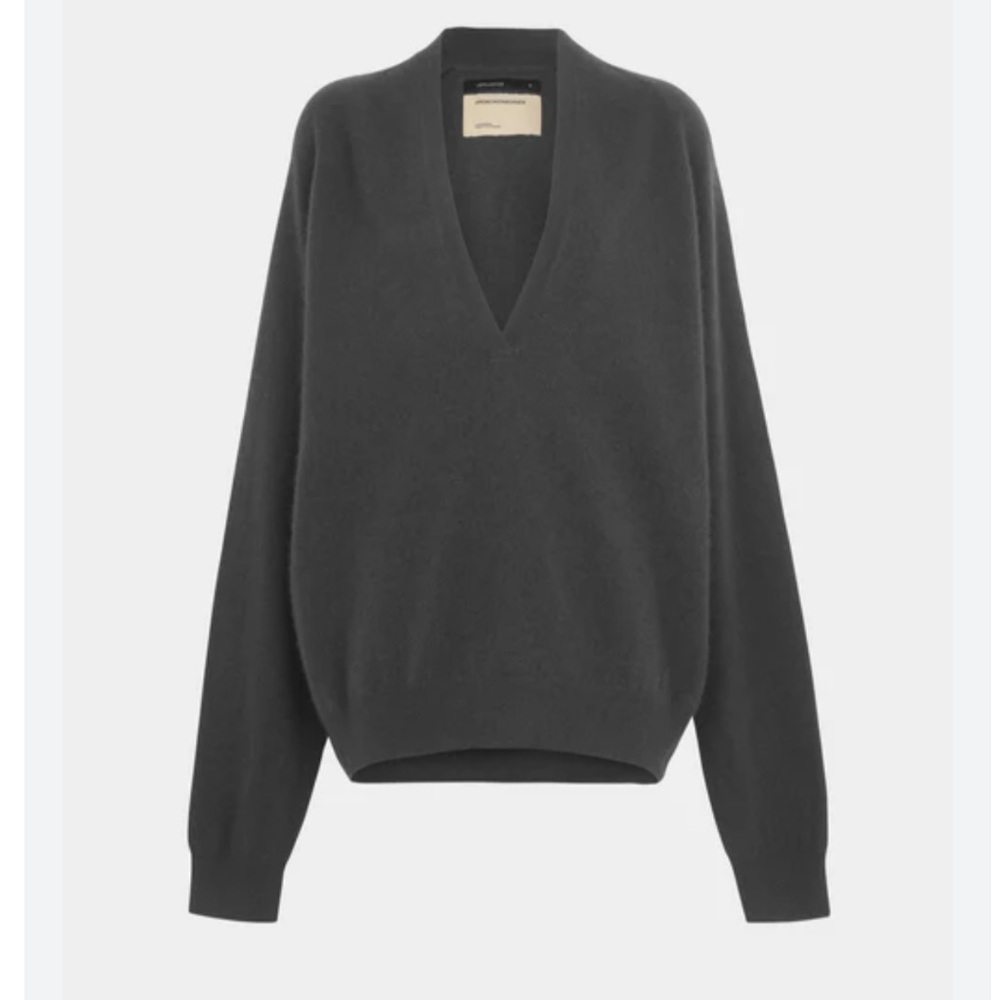 Frenckenberger Women's Johnny V Neck Cashmere Sweater